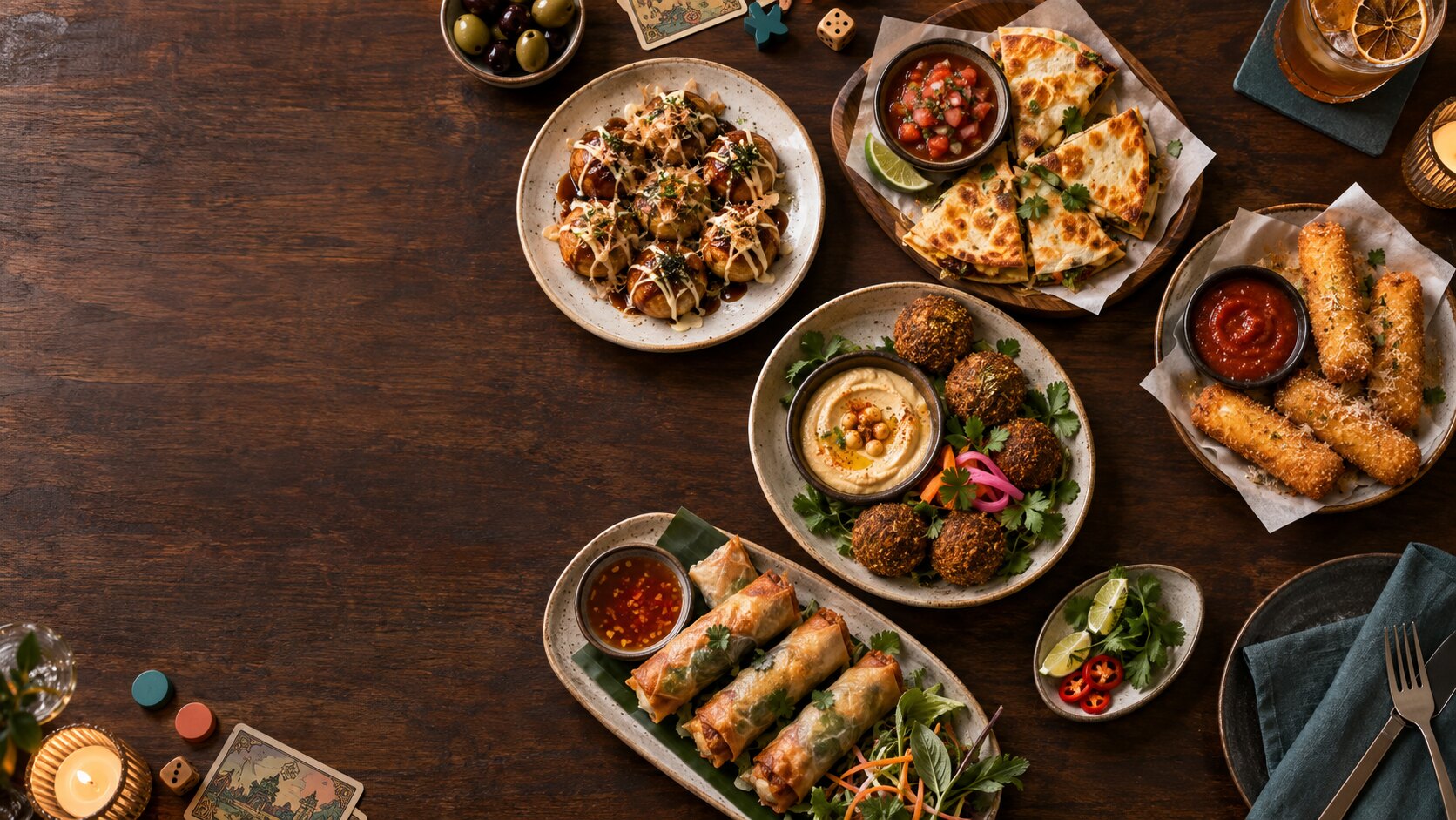 Concept serving of global small dishes